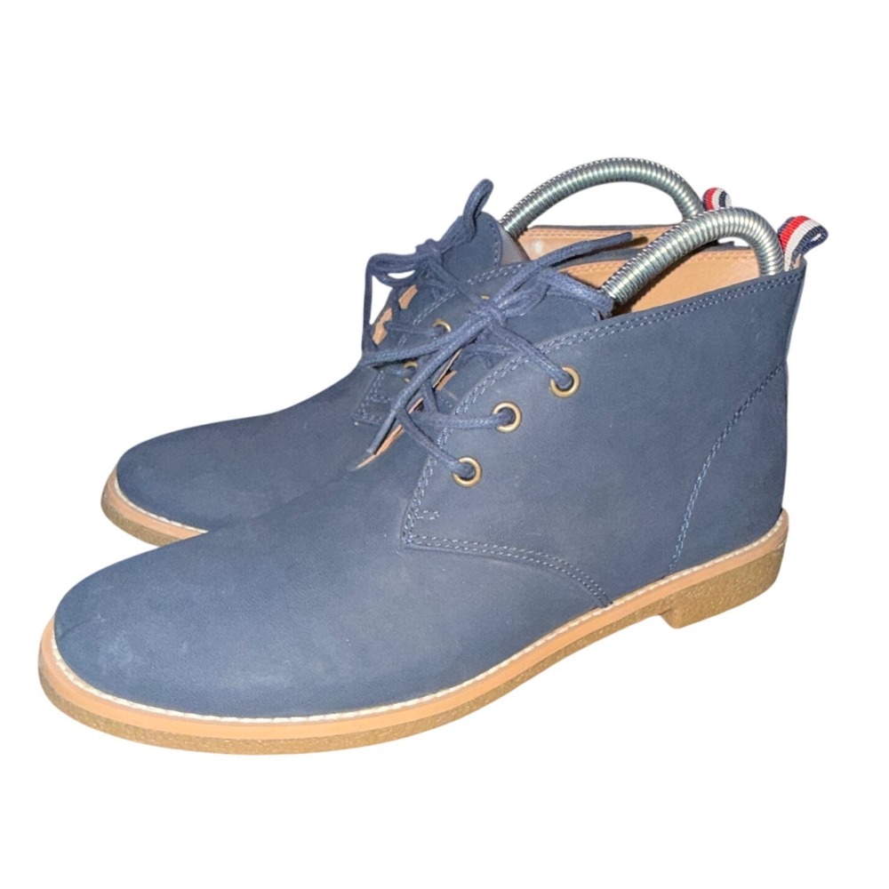 Tommy Hilfiger Benay Boots 8 Navy Blue Lace Up Chukka Ankle TWBENAY-SS